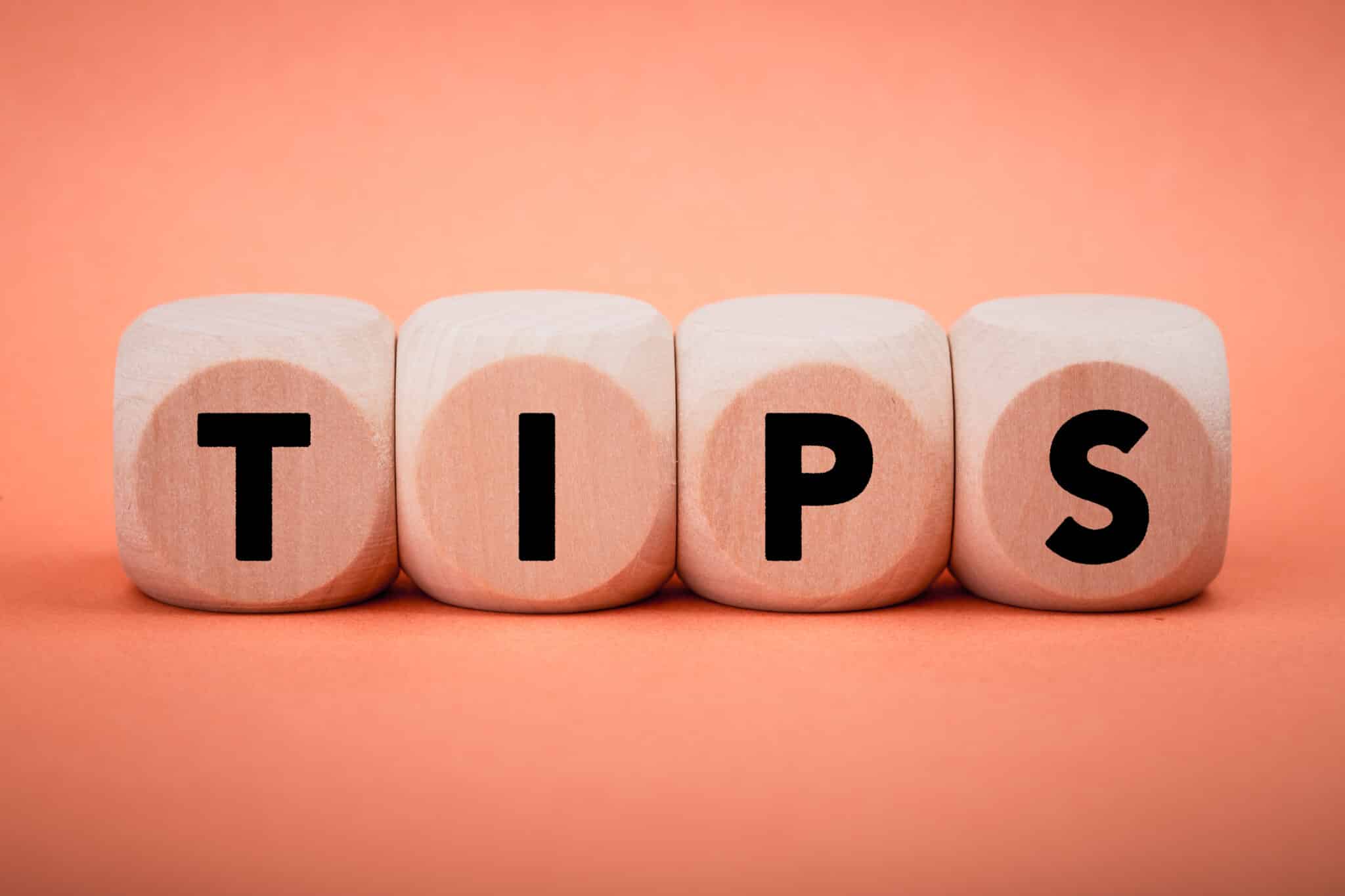 Wooden blocks with tips text, Plumbing Scale Buildup.
