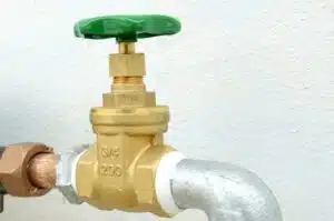 Water shutoff valve location.